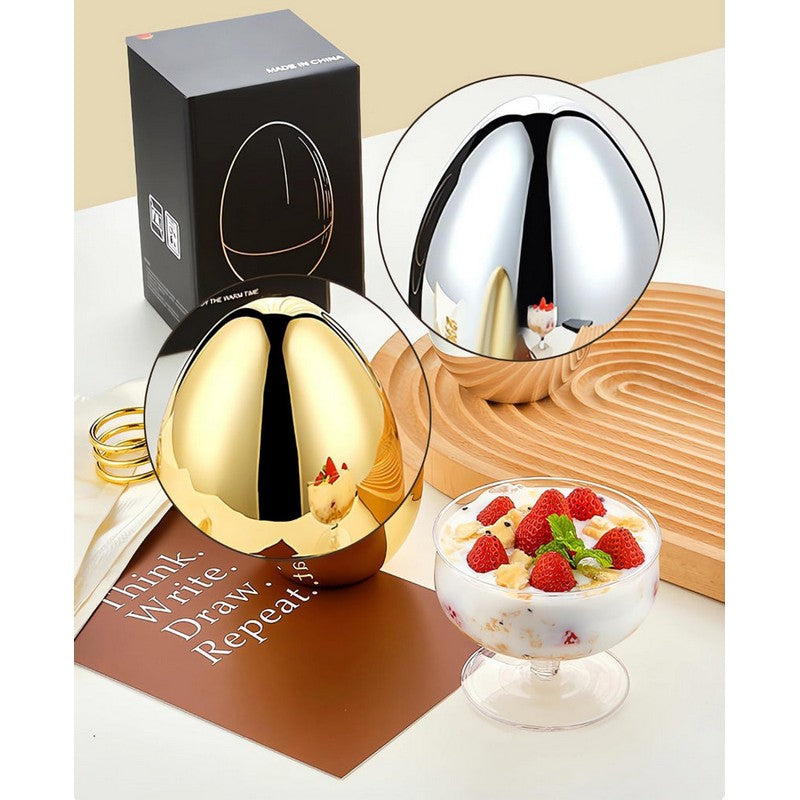 6 pcs Spoon Holder Egg Gold