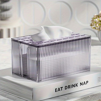 Luxury solid crystal desktop tissue box