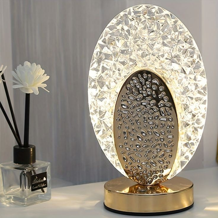 Rechargeable LED Crystal Table Lamp