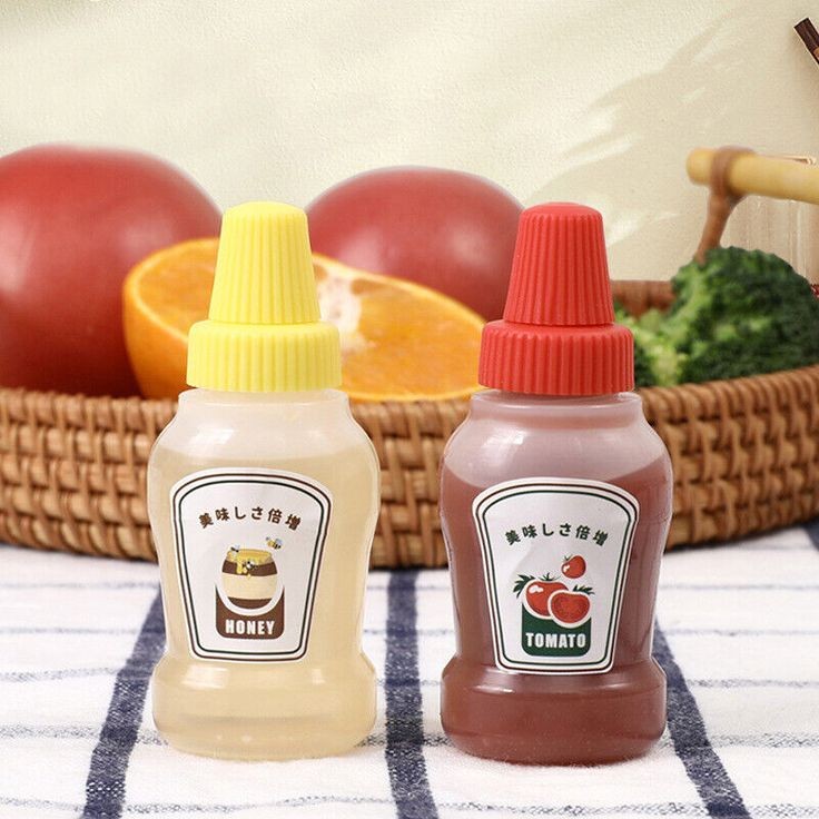 Pack Of 2 Mini Ketchup And Sauce Bottle