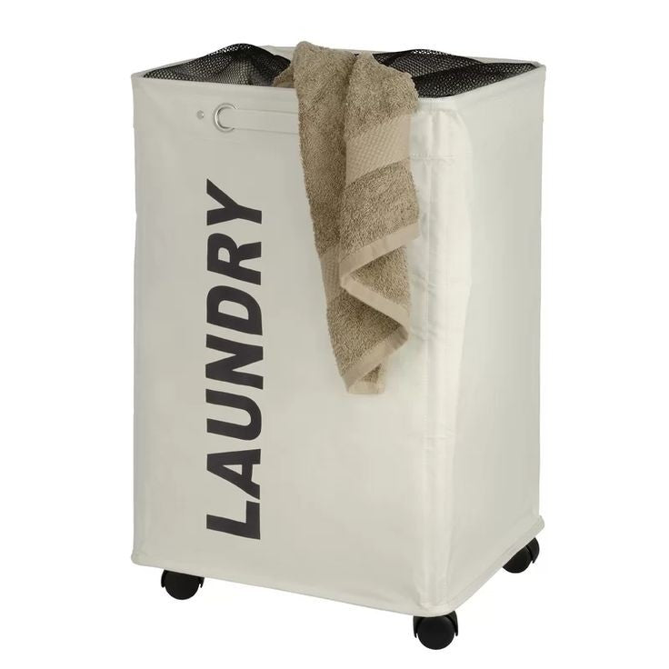 Household Dirty Laundry Clothes Storage Basket with Wheels