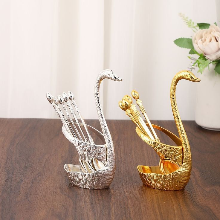 Stainless Steel Creative Spoon Set With Stand