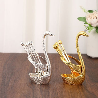 Stainless Steel Creative Spoon Set With Stand