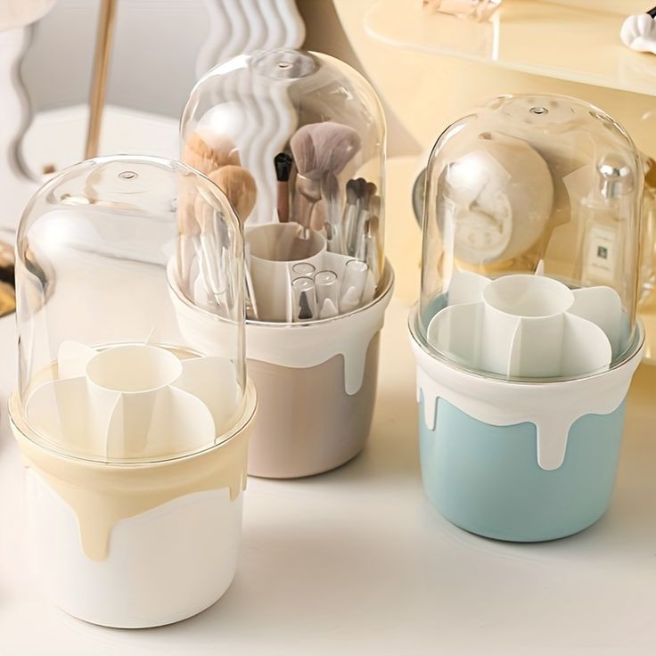 Transparent Makeup Brush Holder