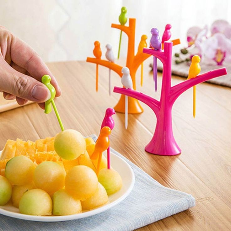 Bird Design Fruit Fork Set