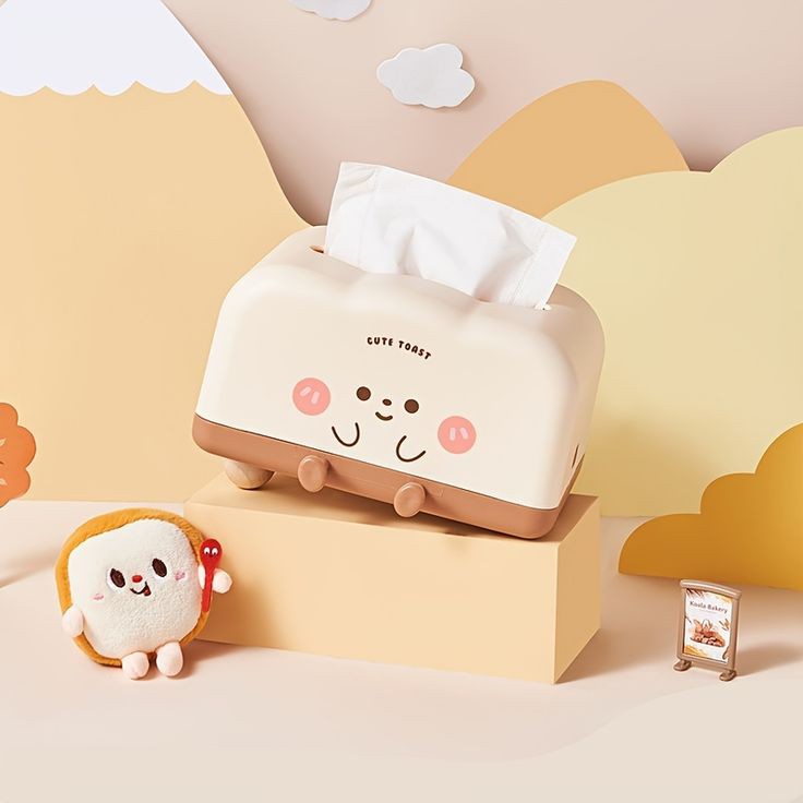 Cute Bread Design Tissue Box