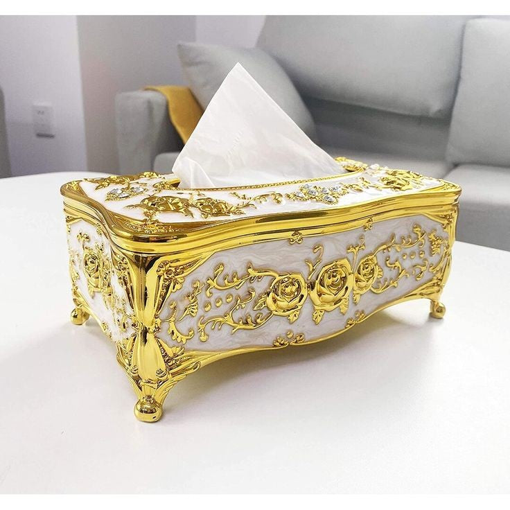 Luxury Tissue Box With Toothpick Dispenser