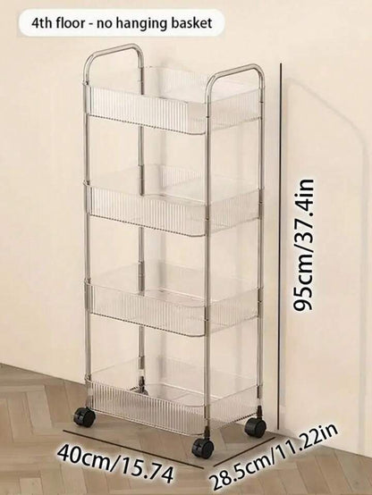 Clear acrylic smart trolley