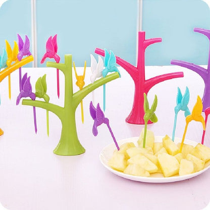 Bird Design Fruit Fork Set