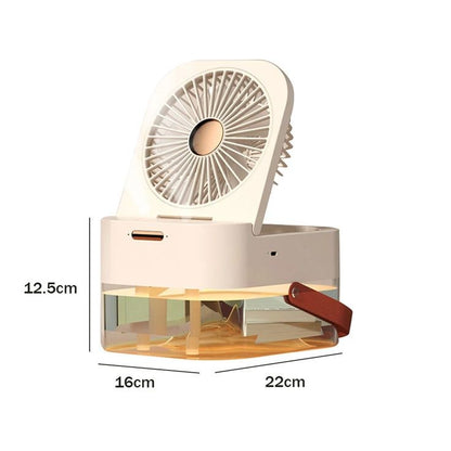 Double Spray Portable Humidifier Fan With Lamp