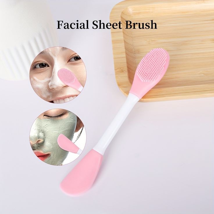 Double Head Silicone Facial Mask Brush