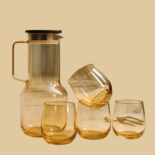 Amber Luxe 7-Piece Glassware Set