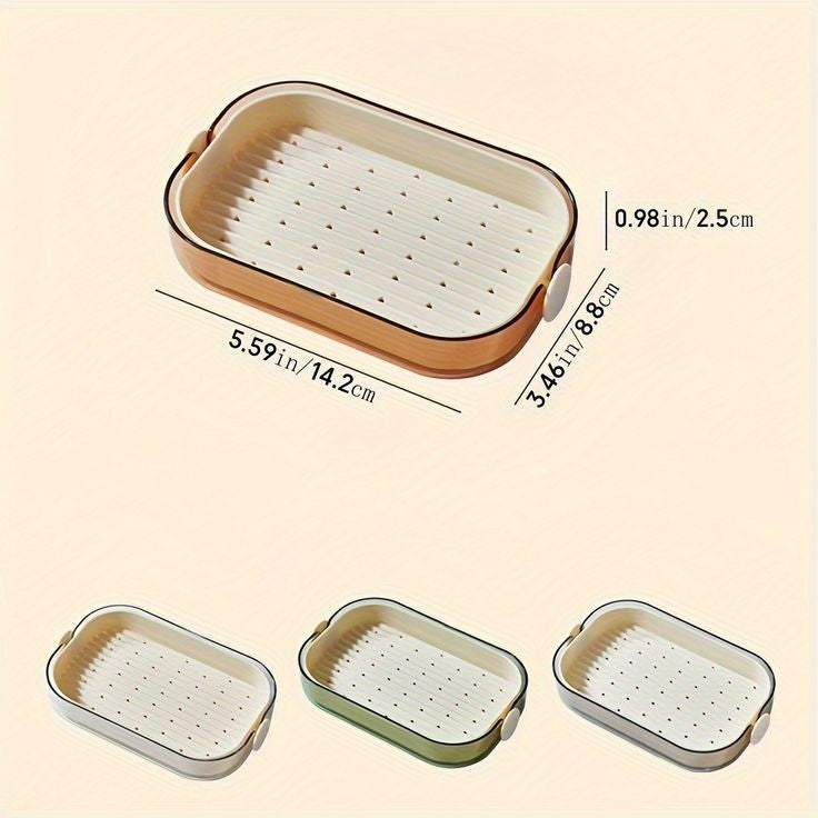 Plastic Double Layer Drain Soap Dish