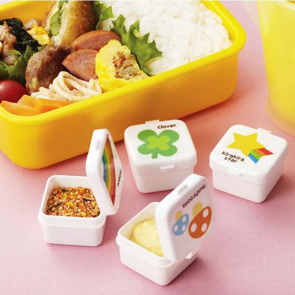 Mini Portable Ketchup And Seasoning Container 4pcs