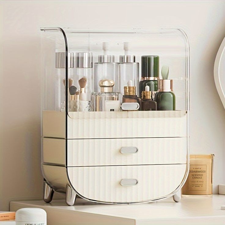 Large Capacity Cosmetics Organizer With Drawer