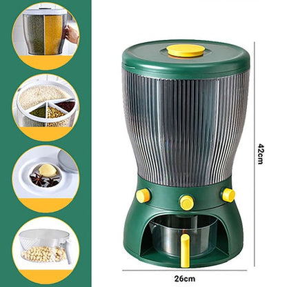 360 Rotating Food Grain Storage Container