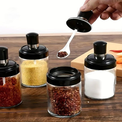 Spice Jar With Spoon For Kitchen