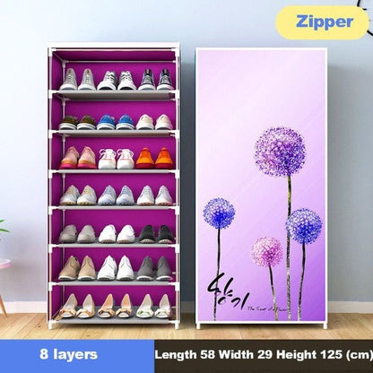 7 Layers Printed Shoes Rack