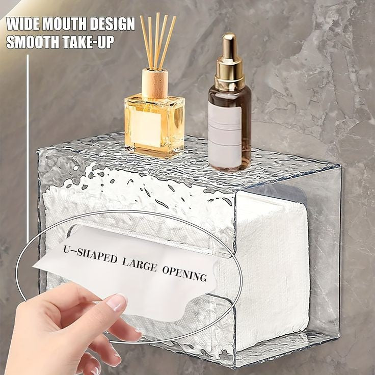 Wall Mounted Water Ripple Design Tissue Box