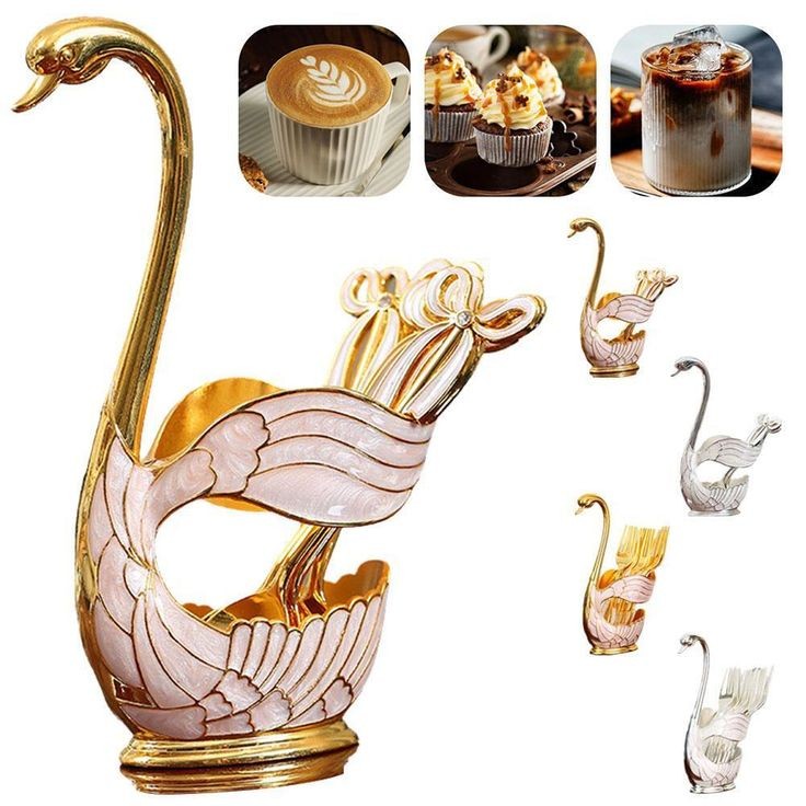 Luxury Swan Spoon Set