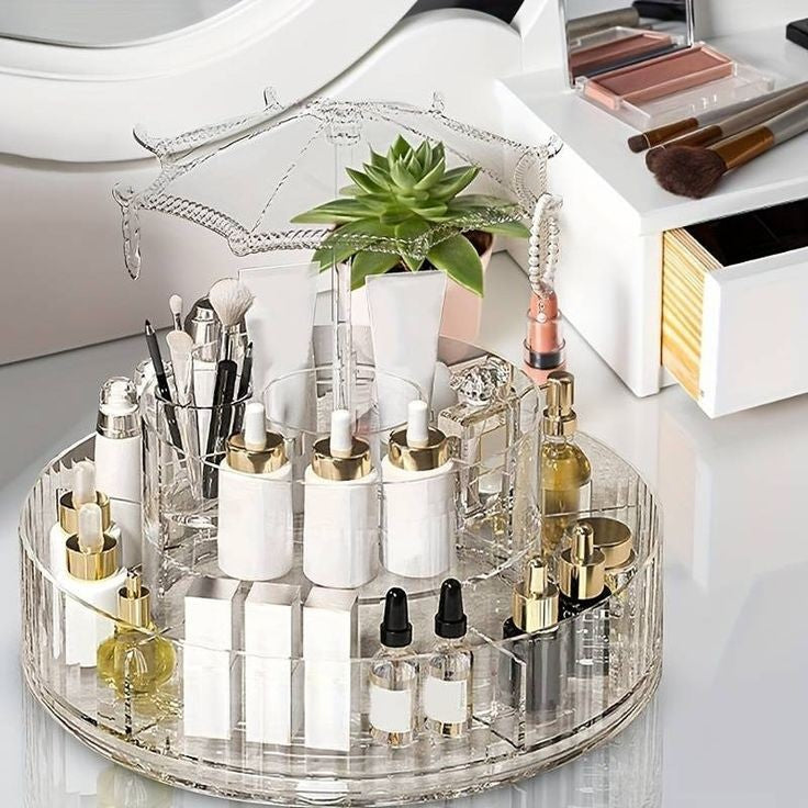 Rotatable Umbrella Cosmetics Organizer