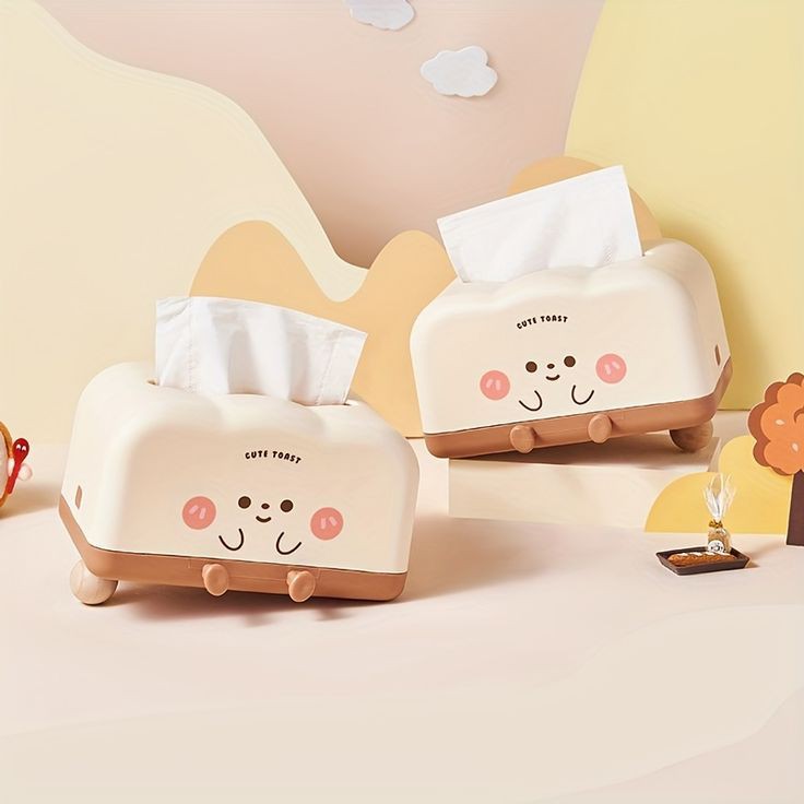 Cute Bread Design Tissue Box