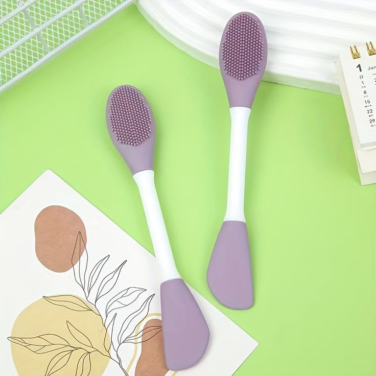 Double Head Silicone Facial Mask Brush