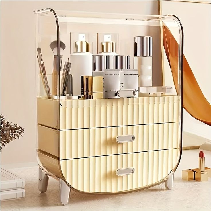 Large Capacity Cosmetics Organizer With Drawer