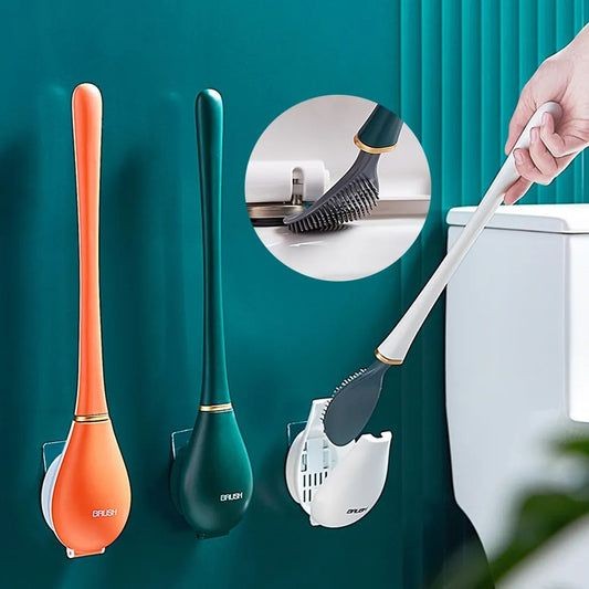 Soft Silicone Toilet Brushes With Hanging Holder