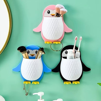 Cute Penguin Storage Holder Wall Mounted