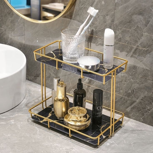 Luxury 2 Layer Countertop Bathroom Storage Rack