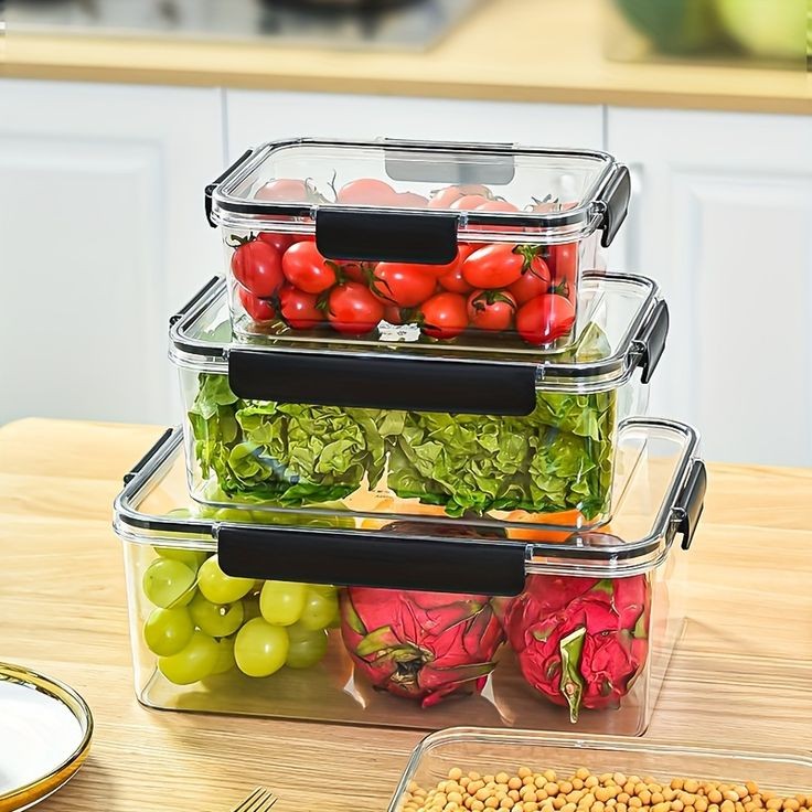 Food Grade Acrylic Preservatives Box (3pcs)