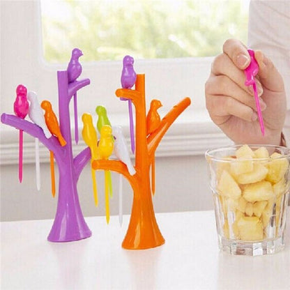 Bird Design Fruit Fork Set