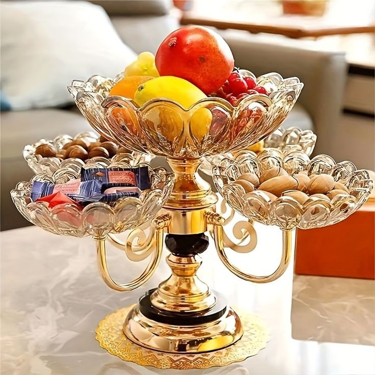 Luxury Crystal Rotating Dry Fruit Tray