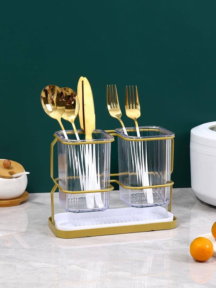 Luxury 2 Grid Kitchen Cutlery Holder