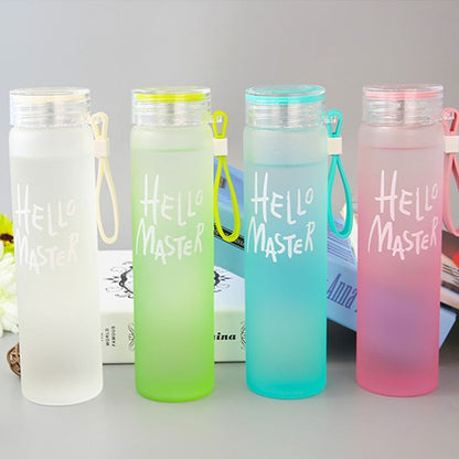 Hello Master Crystal Glass Water Bottle