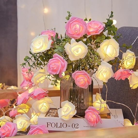 Rose Flower Lights 20 Led