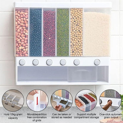 6 in 1 Wall Mounted Cereal Dispenser