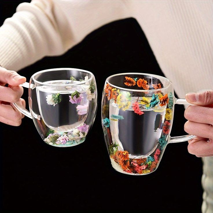 Double Wall Trendy Glass Mug