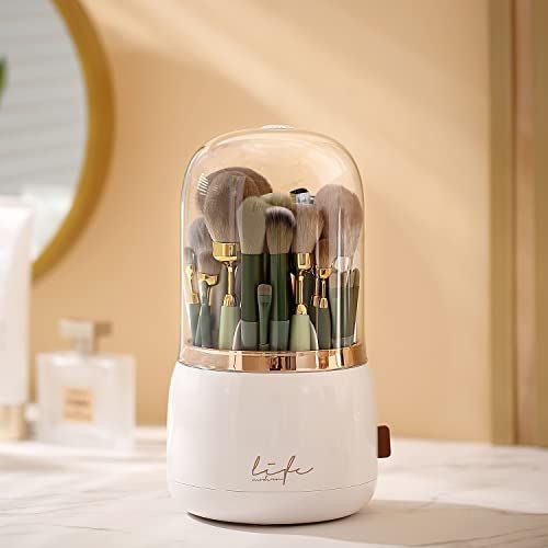 Luxury Rotating Makeup Brush Organizer