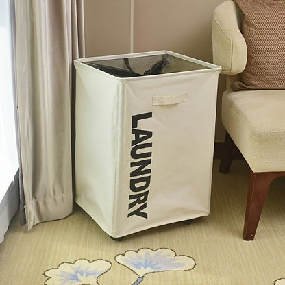Household Dirty Laundry Clothes Storage Basket with Wheels