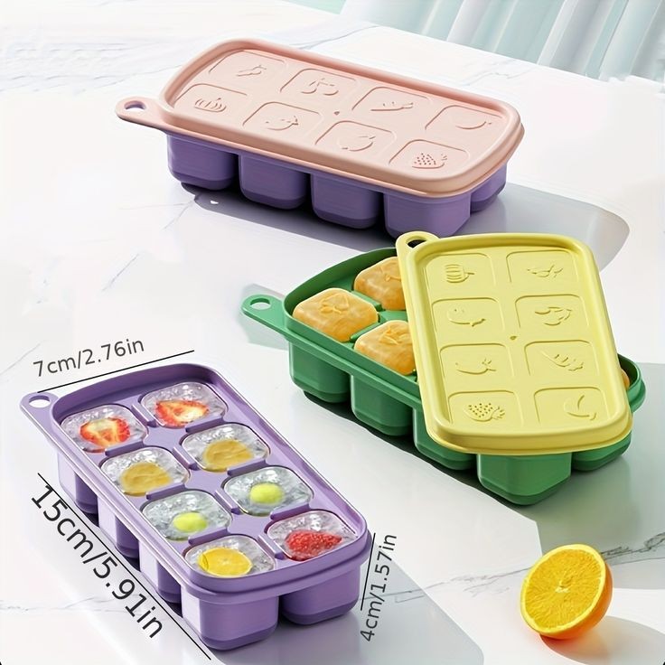 Silicone Ice Cube Tray With Lid