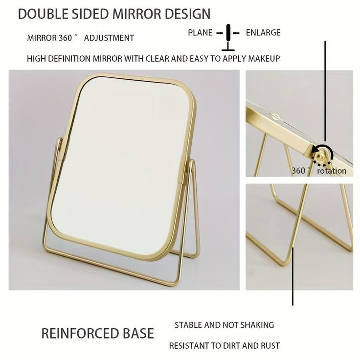 Double Sided Desktop Vanity Mirror