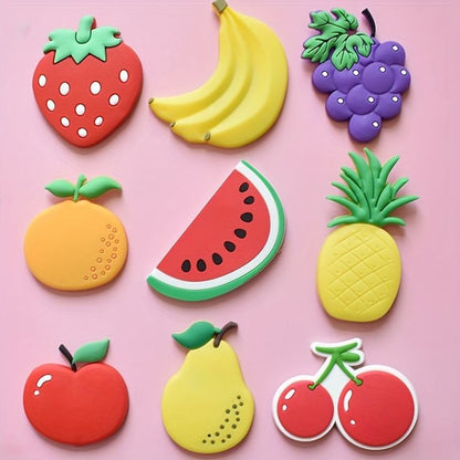 6 Pcs Fruits & Veggies Fridge Magnets