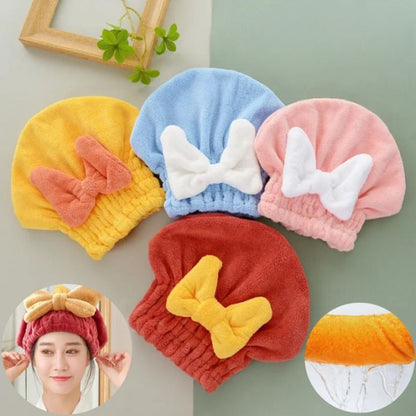 Water Absorbent Shower Cap With Bow