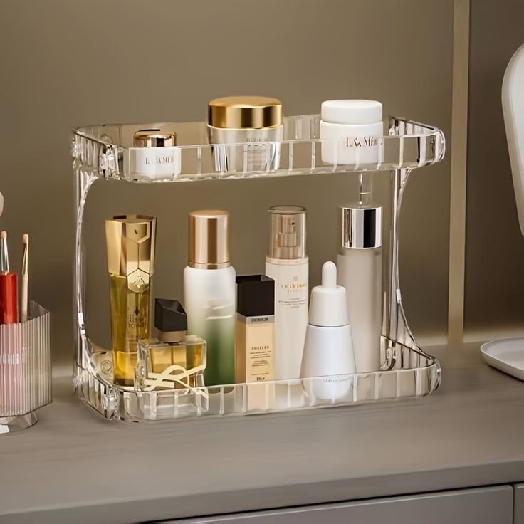 2 Tier Luxury Acrylic Makeup Organizer