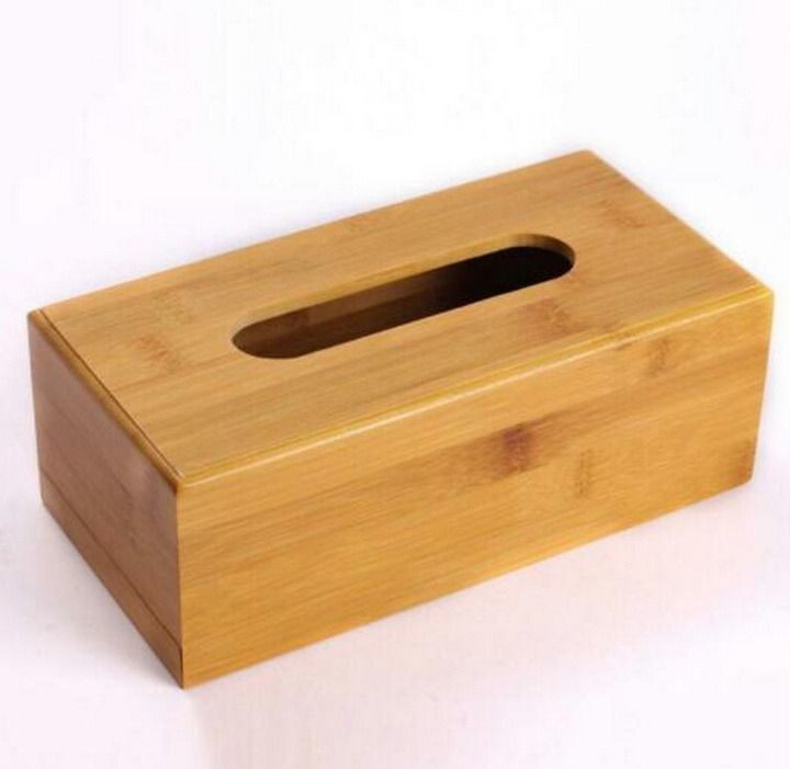 Bamboo Wooden Tissue Storage Box