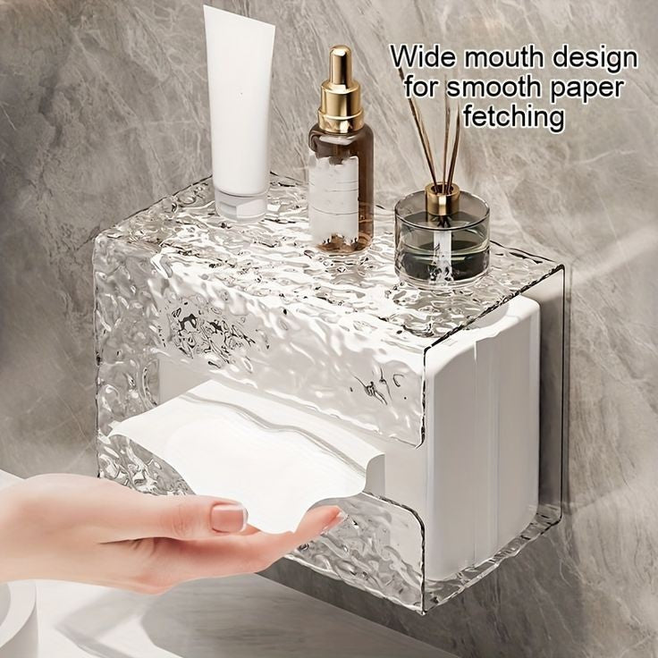 Wall Mounted Water Ripple Design Tissue Box