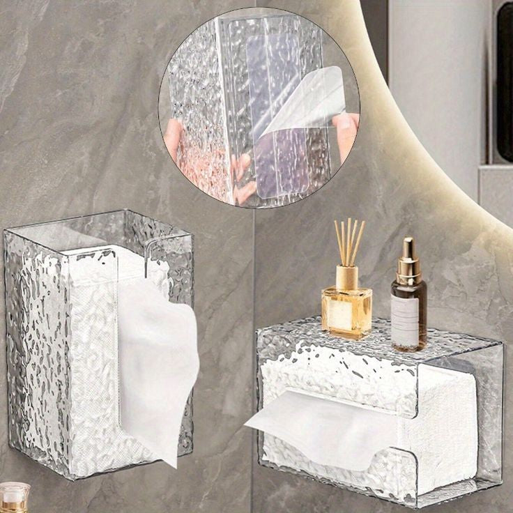 Wall Mounted Water Ripple Design Tissue Box