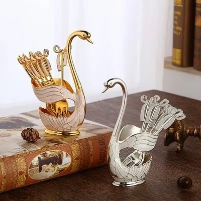 Luxury Swan Spoon Set